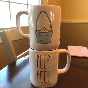 Rae Dunn peep peep double sided Easter mug